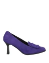 Bruglia Woman Pumps Purple Size 8 Leather In Purple