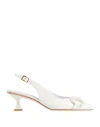 Bruglia Woman Pumps White Size 10 Leather In White