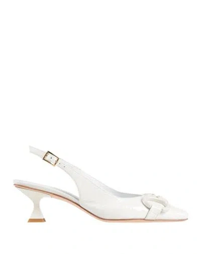 Bruglia Woman Pumps White Size 10 Leather