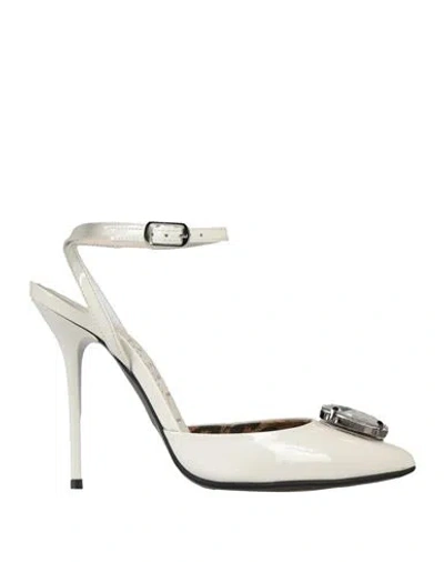 Bruglia Woman Pumps White Size 8 Leather