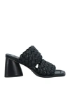 Bruglia Woman Sandals Black Size 4.5 Leather