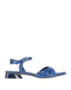 Bruglia Woman Sandals Blue Size 6 Soft Leather