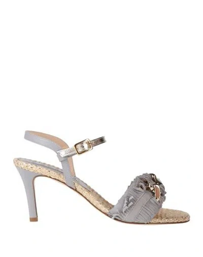 Bruglia Woman Sandals Lilac Size 7.5 Leather In Purple