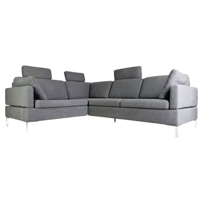 Pre-owned Brühl Ecksofa  Alba Design Sofa Couch Mit Recammiere Grau In Gray