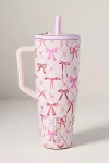 Brumate 40 Oz. Bow Era Straw Tumbler Water Bottle In Pink