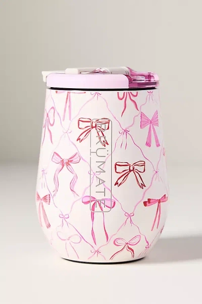 Brumate Bow Collection Uncork'd Leakproof Wine Tumbler In Pink