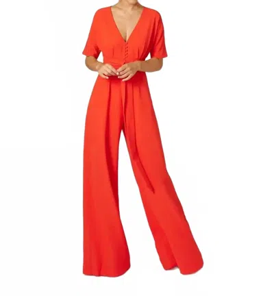 Bruna Mono Ash Jumpsuit In Coral In Red
