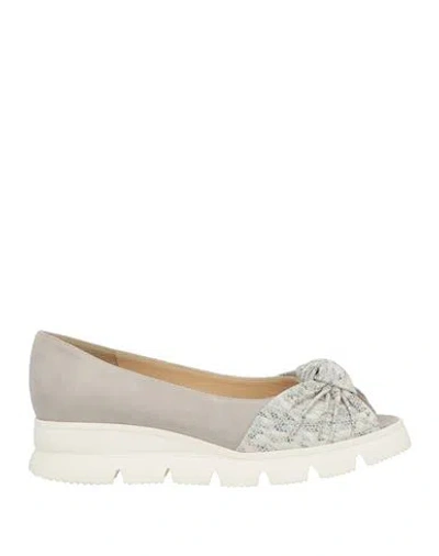 Brunate Woman Pumps Light Grey Size 6.5 Leather In Gray