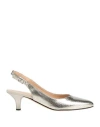 Brunate Woman Pumps Platinum Size 7 Soft Leather In Grey