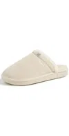 Brunch Essential Suede Shearling Slippers Beige In Neutral