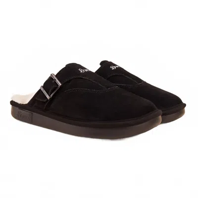 Brunch Women's Armour Suede Shearling Slippers In Black In Brown
