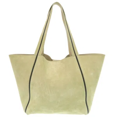Pre-owned Brunello Cinnelli Suede Leather Tote Bag () In Green