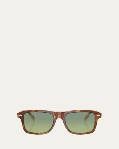 Brunello Cucinelli 0bc4014s Square Acetate Sunglasses In Brown