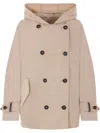 Brunello Cucinelli Double-breasted Jacket With Hood And Flap Pockets