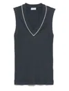 Brunello Cucinelli Cotton V-necked Top