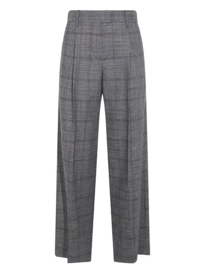 BRUNELLO CUCINELLI CHECK-PATTERN TROUSERS