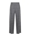 Brunello Cucinelli Front Pleated Wide Leg Trousers With Belt Loops In Gray