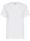Brunello Cucinelli Cashmere-blend Knit Lurex T-shirt In White