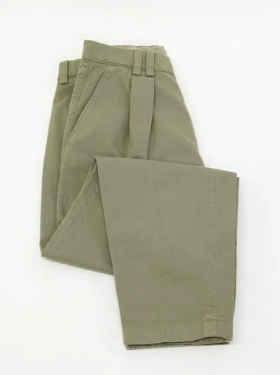 Pre-owned Brunello Cucinelli $1095  Men's "relaxed Fit" Chino Pants W/logo Accents A242 In Green