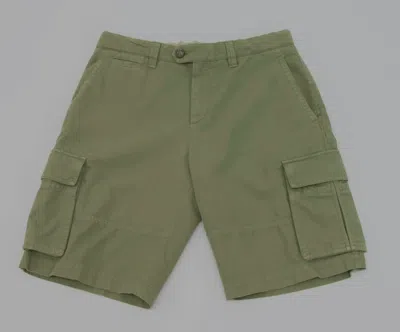 Pre-owned Brunello Cucinelli $1095  Mens Cargo Shorts W/logo Accents Size 50/ 34us A238 In Green