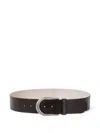 Brunello Cucinelli Adjustable Strap Belt Metal Buckle In Brown