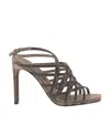 Brunello Cucinelli Monile Suede Sandals In Gray