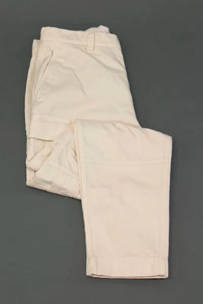 Pre-owned Brunello Cucinelli $1195  Men's "relaxed Fit" Cargo Pants A242 In White