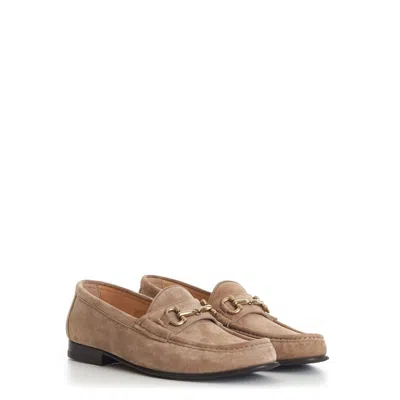 Pre-owned Brunello Cucinelli 1250$ Brown Suede Loafers - Horse-bit