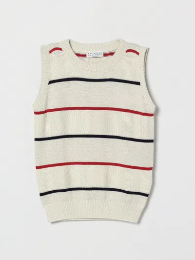 Brunello Cucinelli Vestcoat Kids Color White
