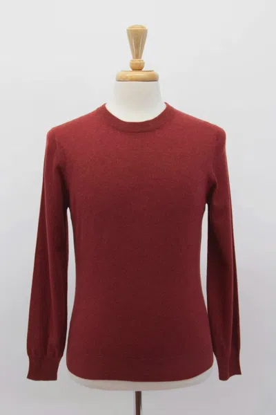 Pre-owned Brunello Cucinelli $1295  Men's 100% Cashmere Crewneck Sweater 46/ 36us A242 In Red