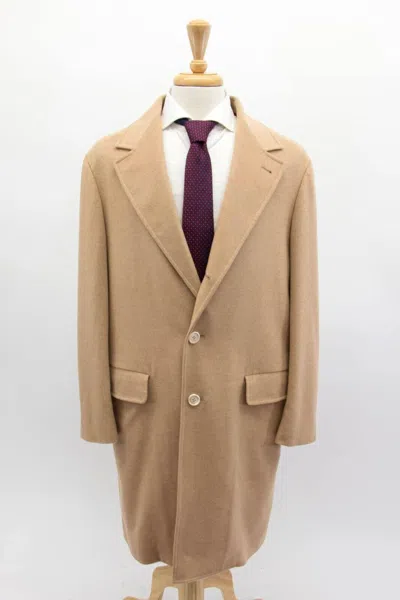 Pre-owned Brunello Cucinelli $18,995  Men's Vicuña-cashmere Overcoat Size 50/ 40us A242 In Brown