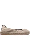 Brunello Cucinelli 20mm Slip-on Suede Espadrilles In Grey