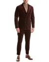 Brunello Cucinelli Corduroy Double-breasted Suit In Multi