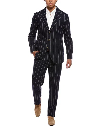 Brunello Cucinelli 2pc Linen-blend Suit In Black