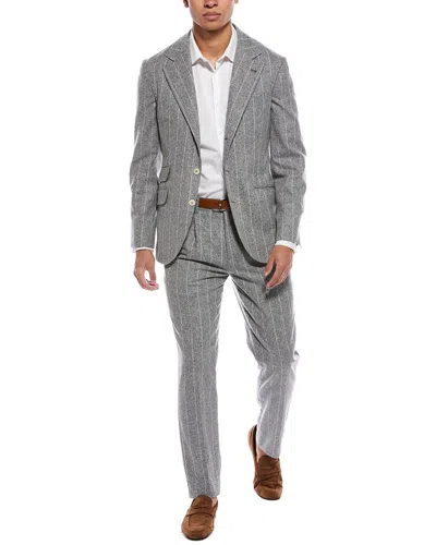 Brunello Cucinelli Tailored Single-breasted Suit In Gray