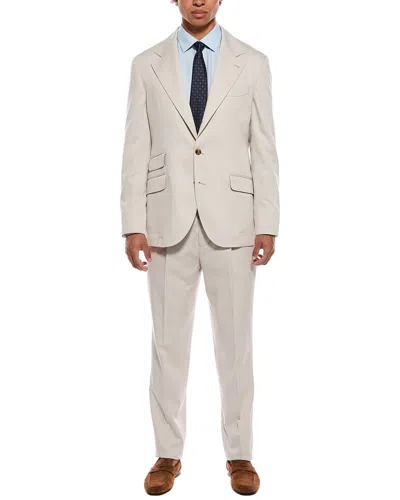 Brunello Cucinelli 2pc Silk Suit In Neutral
