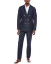 Brunello Cucinelli Houndstooth Patterned Wool Blend Suit With Double-breasted D In Blue