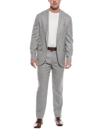 Brunello Cucinelli 2pc Wool & Linen-blend Suit In Gray