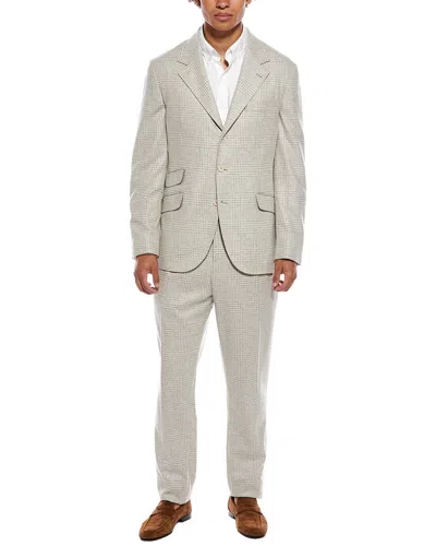 Brunello Cucinelli 2pc Wool & Silk-blend Suit In Brown