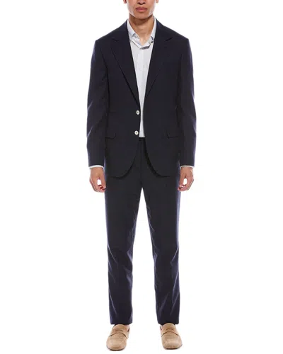 Brunello Cucinelli 2pc Wool-blend Suit In Blue