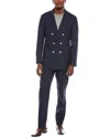 Brunello Cucinelli 2pc Wool Suit With Pleated Pant In Blue