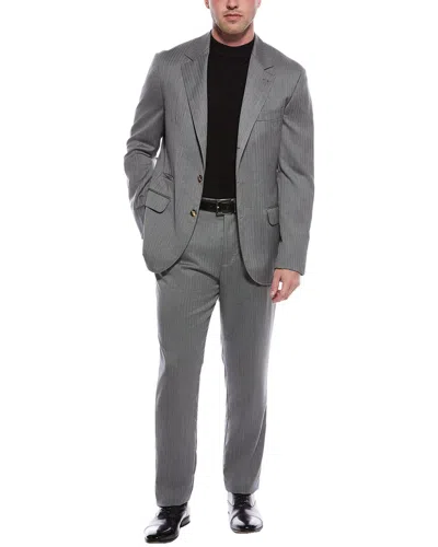 Brunello Cucinelli 2pc Wool Suit With Pleated Pant In Gray
