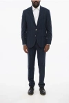 Brunello Cucinelli 3-pocketed Cotton Blend Suit With Pinstriped Pattern In Animal Print