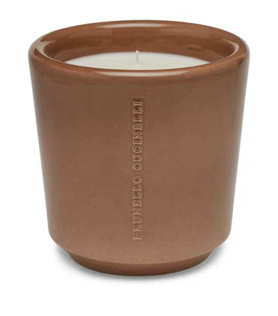 Brunello Cucinelli 3-wick Ebano Candle (18cm) In Brown
