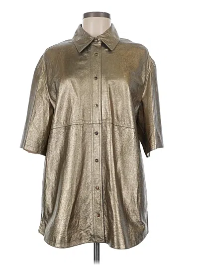 Pre-owned Brunello Cucinelli 3/4 Sleeve Button Down Shirt In Gold