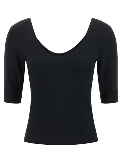Brunello Cucinelli 3/4 Sleeve T-shirt In Black