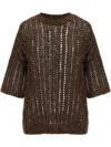 Brunello Cucinelli Rustic Duzzling Net Jersey Sweater