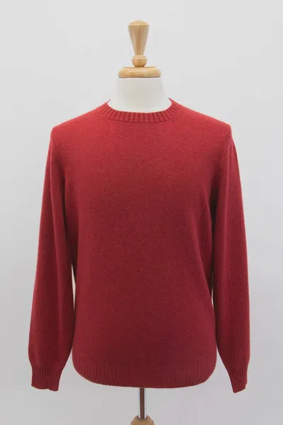 Pre-owned Brunello Cucinelli $3500  Men's 100% Cashmere Crewneck Sweater 50/ 40us A242 In Red