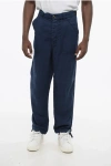 Brunello Cucinelli 4-pocketed Linen Pants With Drawstringed Ankle In Blue