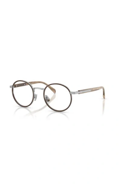 Brunello Cucinelli 48mm Round Optical Glasses In Gold
